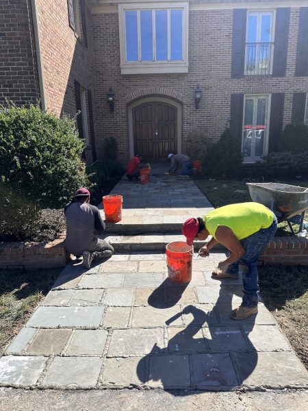 Repairing walkway in Edgewood, NE
